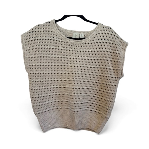 Joie Sweaters - Joie Beige Bohemian Knit Sweater vest